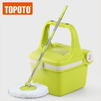 TOPOTO Folding Bucket Cosway Microfiber Floor Magic Rolling Mop